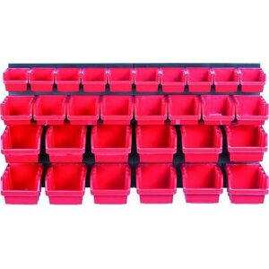 Prosperplast KISTENBERG TABLICA WARSZTATOWA Z KUWETAMI CZARNA 80x40cm 2szt + 30 POJEMNIKÓW NTBNP3 CZERWONA KOR3-S411 8680847 5905197279183