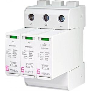 ETI Ogranicznik przepięć T1 T2 (B i C) do systemów PV ETITEC EM T12 PV 1100/6,25 Y 8695766 3838895852957