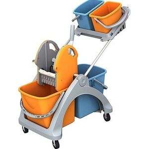 Splast TSK-0012 Wózek z tworzywa sztucznego 2x25 l + 2 wiaderka 6 l 8860357 5907781423125