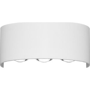 Kinkiet Italux Kinkiet na elewację LED IP54 góra-dół biały Italux Ortelo OWL-451-3-WH 9492264 5900644315179