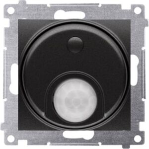 Kontakt-Simon Simon 54 Łącznik z czujnikiem ruchu z przekaźnikiem (moduł) 8(2) A 230V czarny mat wymagana instalacja 3-przew. DCR10P.01/49 9643828 5902787871598
