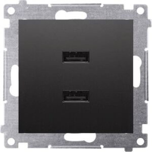 Kontakt-Simon Simon 54 Ładowarka 2 x USB (moduł) 2.1 A 5V DC 230V czarny mat DC2USB.01/49 9659778 5902787873325