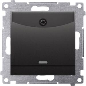 Kontakt-Simon Simon 54 Łącznik hotelowy z podświetleniem (moduł) czarny mat do ramek S54 PREMIUM wymagane zastosowanie przek. DWH1.01/49 9659783 5902787870713