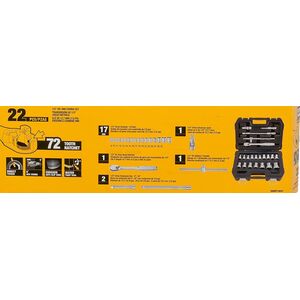 Dewalt 22 el. zestaw nasadek 1/2" 9662663 3253561192418