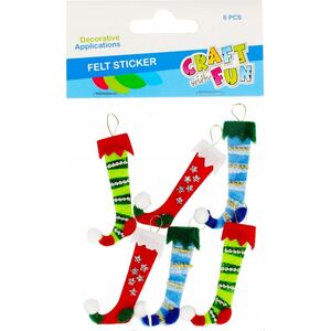 Craft with Fun OZDOBA BN FILC SKARPETAY SPRZYL 6SZT CF PBH12/14 9700005 5908275192336