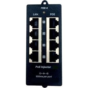 ExtraLink EXTRALINK PoE injector 4 portowy IN czarna CASE 9774607 5903148912646