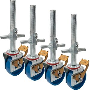 Krause Zestaw rolek jezdnych fi 150mm (4 sztuki z regulacją w zakresie 15cm) 9867513 4009199914323
