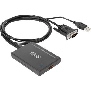 Club 3D CAC-1720 USB - HDMI - VGA Czarny  (500717) 9949064 8719214472214