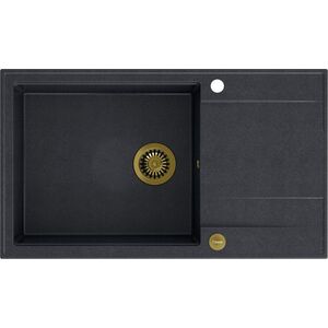 Zlewozmywak Quadron EVAN 136 XL GraniteQ black diamond/elementy złote 9986902 5904310992008