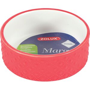 Zolux ZOLUX Miska gres dla gryzonia MARGOT 200 ml kol. czerwony 10104548 3336022066135