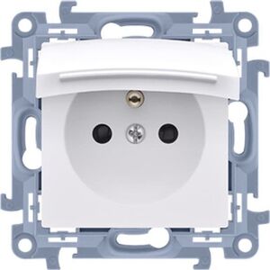 Kontakt-Simon Simon 10 Gniazdo pojedyncze z uszczelką białe szybkozłącza 16A 250V IP44 CGZ1BC.01/11 10134608 5902787871475