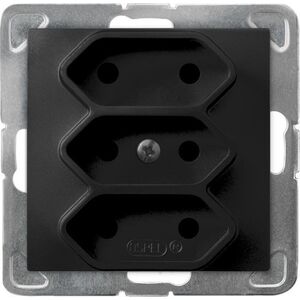 Ospel IMPRESJA Gniazdo potrójne EURO czarny metalik GP-3Y/m/33 10134634 5906729010595