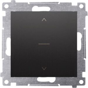 Kontakt-Simon Simon 54 Łącznik roletowy trójpozycyjny 1-0-2 (moduł) czarny mat DZW1K.01/49 10134711 5902787870492