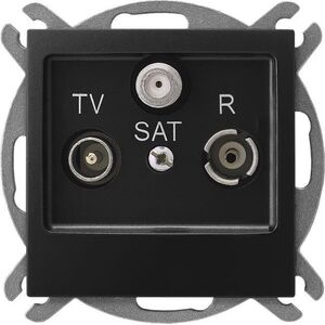 Ospel IMPRESJA Gniazdo RTV-SAT końcowe czarny metalik GPA-YS/m/33 10139107 5906729010700