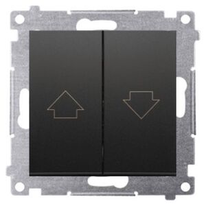 Kontakt-Simon Simon 54 Przycisk roletowy (moduł) 16AX 250V zaciski śrubowe czarny mat DZP1A.01/49 10250431 5902787870560