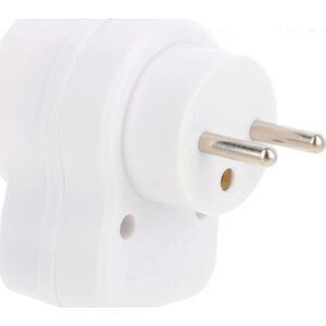 Plastrol Wtyczka-gniazdo z wyłącznikiem 10A 250V z/u białe R-1WS 10250550 5906197302130