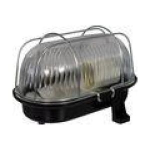 Pawbol Oprawa kanałowa OWAL 60W E27 z siatką metalową IP44 czarna D.3166C 10375793 5901350838723