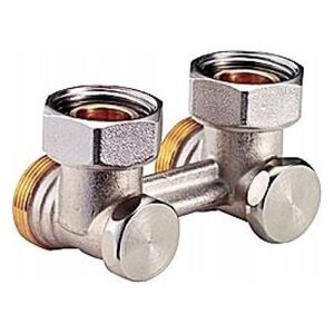 Giacomini Przyłącze kątowe + nyple tg 1/2" do grzejników vk ze stożkami, eurocono 3/4"x3/4"e [50] 10390916 8009902299712