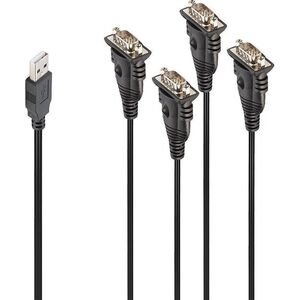 Kabel USB Lindy USB-A - 4x RS-232 0.94 m Czarny (42675) 10617396 4002888426756