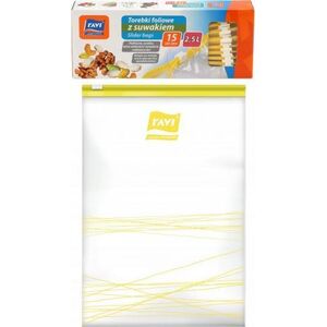 Ravi Torebki foliowe wielorazowe z suwakiem 2,5l 15szt 10718403 5906900002180