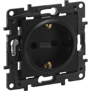 Legrand Gniazdo pojedyncze Legrand Niloe Step 863521 z uziemieniem schuko zaciski śrubowe czarne 10800233 3414971841727