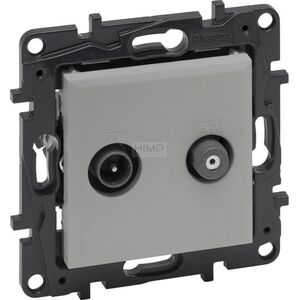 Legrand Gniazdo antenowe Legrand Niloe Step 863383 TV-SAT końcowe gwiazda 2-przewodowe aluminium 10800282 3414971838574