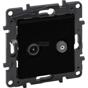 Legrand Gniazdo antenowe Legrand Niloe Step 863583 TV-SAT końcowe gwiazda 2-przewodowe czarne 10800292 3414971843165