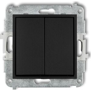 Karlik Mechanizm łącznika podwójnego krzyżowego (dwa klawisze bez piktogramu) Karlik Mini 12MWP-66.1 czarny mat 10802482 5903672005067
