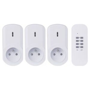 Emos Gniazdo zdalnie sterowane Emos P0070 3xgniazda + 1xpilot 1000W IP20 białe 11268101 8592920076217