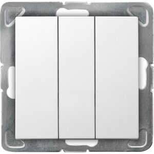 Ospel Przycisk Ospel Impresja ŁP-24Y/m/00 podtynkowy zwierny potrójny 10AX 250V IP20 biały 11270439 5906729008059