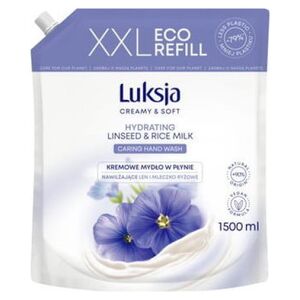 Luksja Luksja Creamy & Soft Kremowe mydło w płynie Len i Mleczko ryżowe 1500 ml opakowanie uzupełniające 11285880 5900536349268