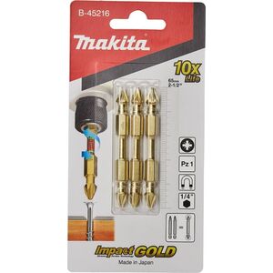 Makita KONCOWKA WKRETAKOWA PODWOJNA IG PZ1 65MM 3SZT 11540869 88381448192