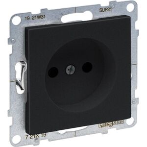Legrand SUNO - Gniazdo 2P z przesłoną - 16 A - 250 V~ - zaciski śrubowe, Czarny - Legrand 721419 himp 11636531 3414972044981