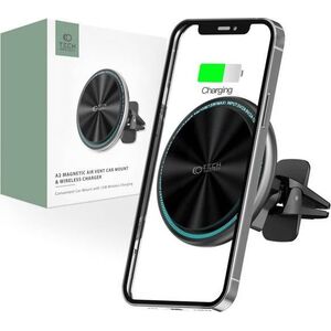 Tech-Protect TECH-PROTECT A2 MAGNETIC MAGSAFE VENT CAR MOUNT WIRELESS CHARGER 15W BLACK 11650831 9589046926730