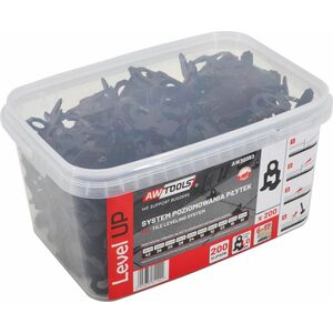 AWTools AWTOOLS SYSTEM POZIOMOWANIA PŁYTEK LEVEL UP 1,5mm - 6-17mm - KLIPS 200szt. 11650890 5903678611422