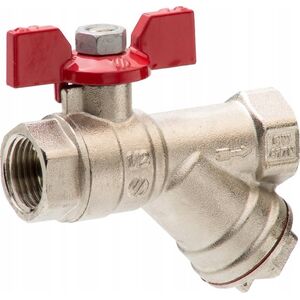 Arco Zawór kulowy z filtrem skośnym 1/2 z motylkiem PN30 SENA 12206911 8428519066386