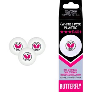 Butterfly Piłeczki do Tenisa Stołowego Białe - 3 szt. 12245419 4906901203181