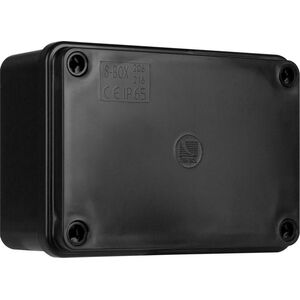 Pawbol Puszka natynkowa S-Box 216C - 120x80x50, bezdławików, czarna IP65 12313940 5902983367697