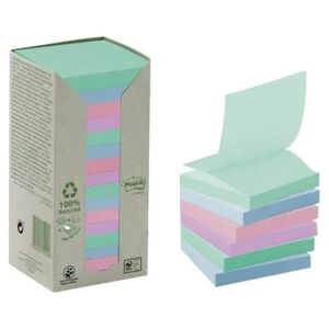Post-It 3M Ekologiczne karteczki samoprzylepne Post-it® Z-Notes, NATURE, pastelowe, 76x76mm, 16x100 kart. 12515107 4054596926738