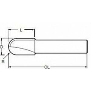 Makita MAKITA FREZ DO ROWKÓW U 8mm R=8 16x18mm 12517206 88381709750