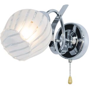 Kinkiet Mdeco Szklana lampa ścienna ELM7138/1 8C kinkiet do sypialni chrom 12573980 5907737332587
