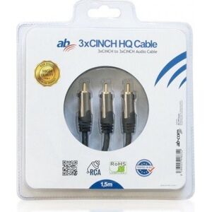 Kabel AbCom Kabel AB HQ 3xCINCH 1,5m 12594572 8588005998352