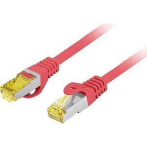 Lanberg PATCHCORD KAT.6A S/FTP LSZH CU 0.5M CZERWONY FLUKE PASSED LANBERG 12615031 5901969437027