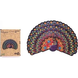 PuzzleOK Puzzle drewniane eko 152 Luksusowy paw A3 12627950 4821993007342