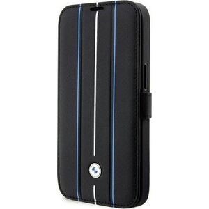 BMW Etui BMW BMBKP14L22RVSK Apple iPhone 14 Pro czarny/black bookcase Leather Stamp Blue Lines 12718074 3666339097097