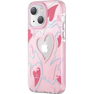 Kingxbar Kingxbar Heart Star Series etui iPhone 14 Plus etui w gwiazdki pink heart 12718516 6959003508386