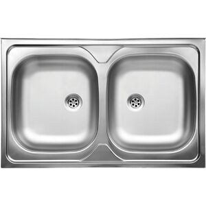 Zlewozmywak Kuchinox Zlew 2-kom. nakładaney satyna 50x80cm sk5020t 12727012 5907791150684