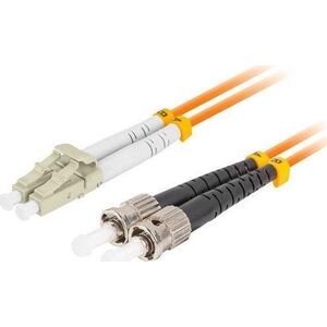 Lanberg PATCHCORD ŚWIATŁOWODOWY MM ST/UPC-LC/UPC DUPLEX 3.0MM OM2 50/125 LSZH 15M POMARAŃCZOWY LANBERG 12762424 5901969437775