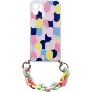 Hurtel COLOR CHAIN CASE ŻELOWE ELASTYCZNE ETUI Z ŁAŃCUCHEM ŁAŃCUSZKIEM ZAWIESZKĄ DO SAMSUNG GALAXY S21 ULTRA 5G  WIELOKOLOROWY (1) 12901276 9145576224649