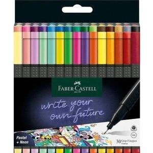 Faber Castell Cienkopisy Grip 30 kolorów FABER CASTELL 12939479 4005401516309
